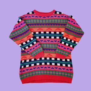 Super bright coogie style vintage sweater